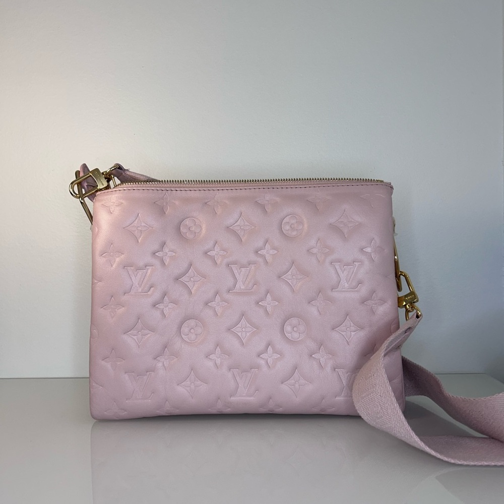 Louis Vuitton Light Pink Embossed Crossbody Bag